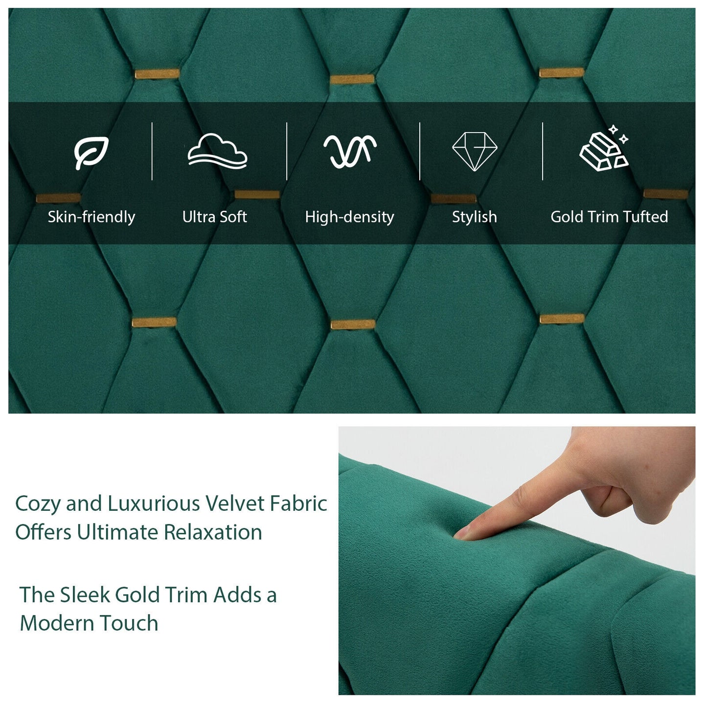 Queen/Full Size Upholstered Platform Bed Frame with Adjustable Headboard-Queen Size Kids Crystal