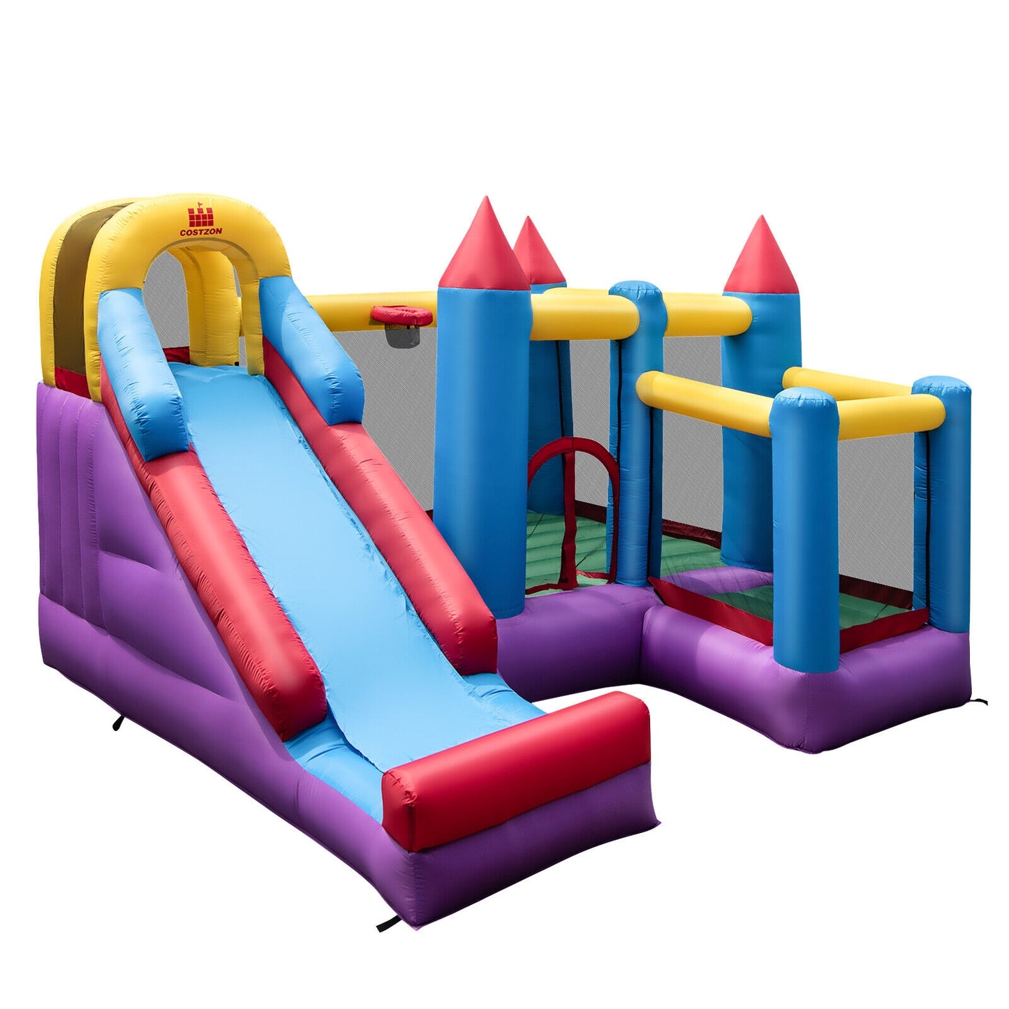 5-in-1 Inflatable Bounce Castle without Blower Kids Crystal