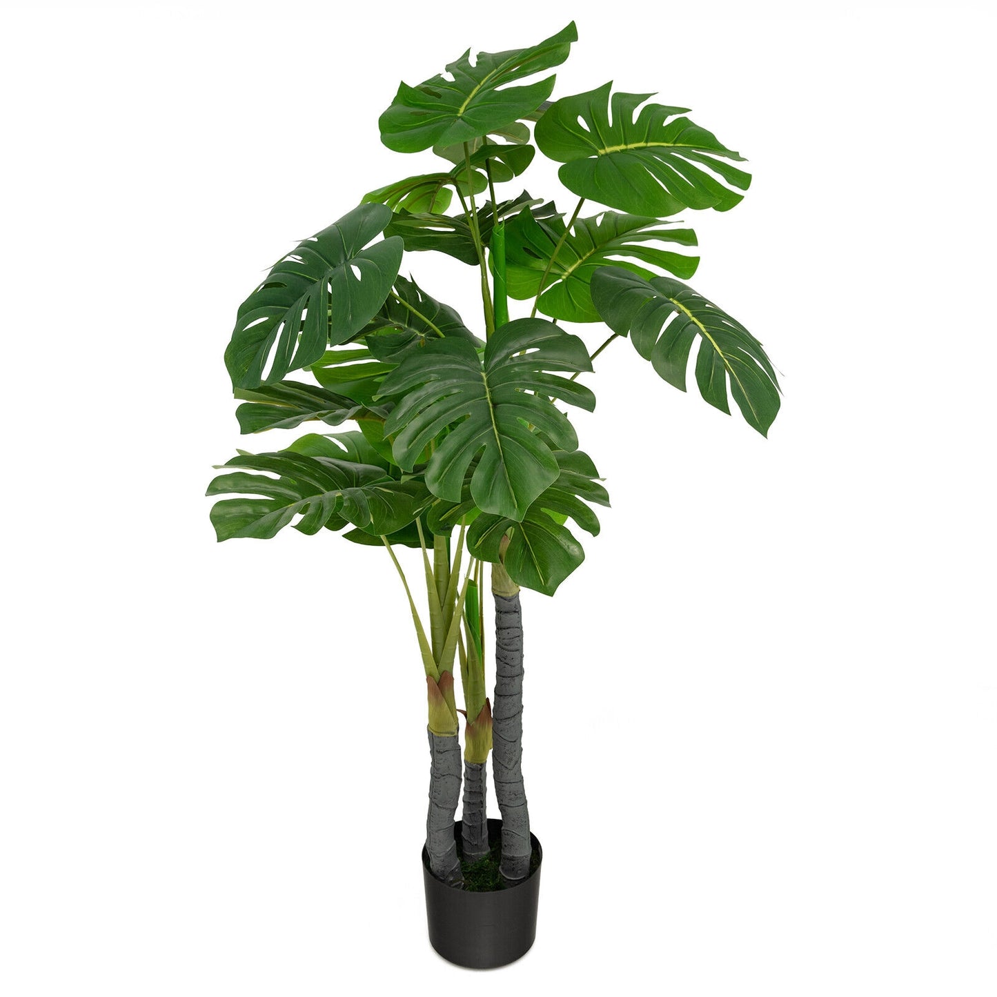 4 Feet Artificial Tree Artificial Monstera Palm Tree Fake Plant Kids Crystal