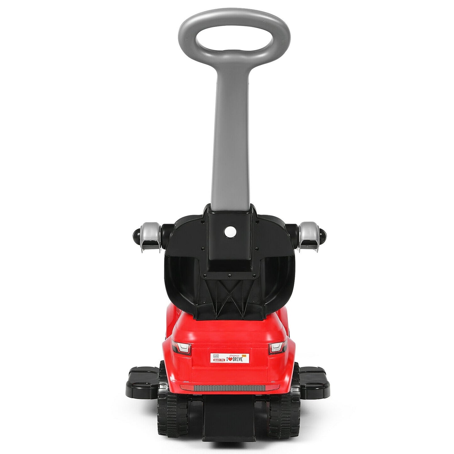 Honey Joy 3 in 1 Ride on Push Car Toddler Stroller Sliding Car with Music-Red Kids Crystal