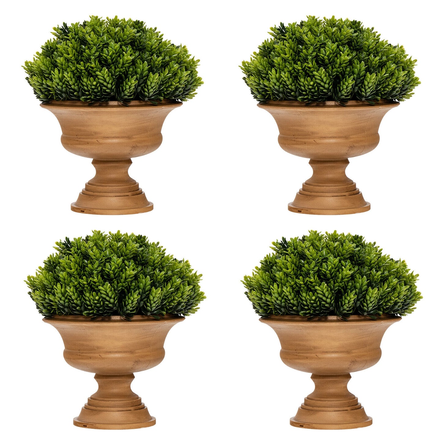 4 Pack Artificial Boxwood Topiary Trees Kids Crystal