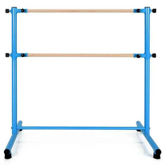47 Inch Double Ballet Barre with Anti-Slip Footpads-Blue Kids Crystal