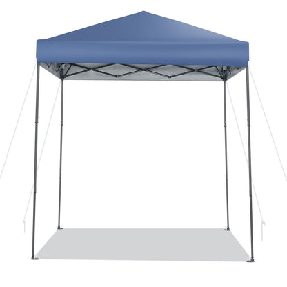 6.6 x 6.6 Feet Outdoor Pop-up Canopy Tent with UPF 50+ Sun Protection-Blue