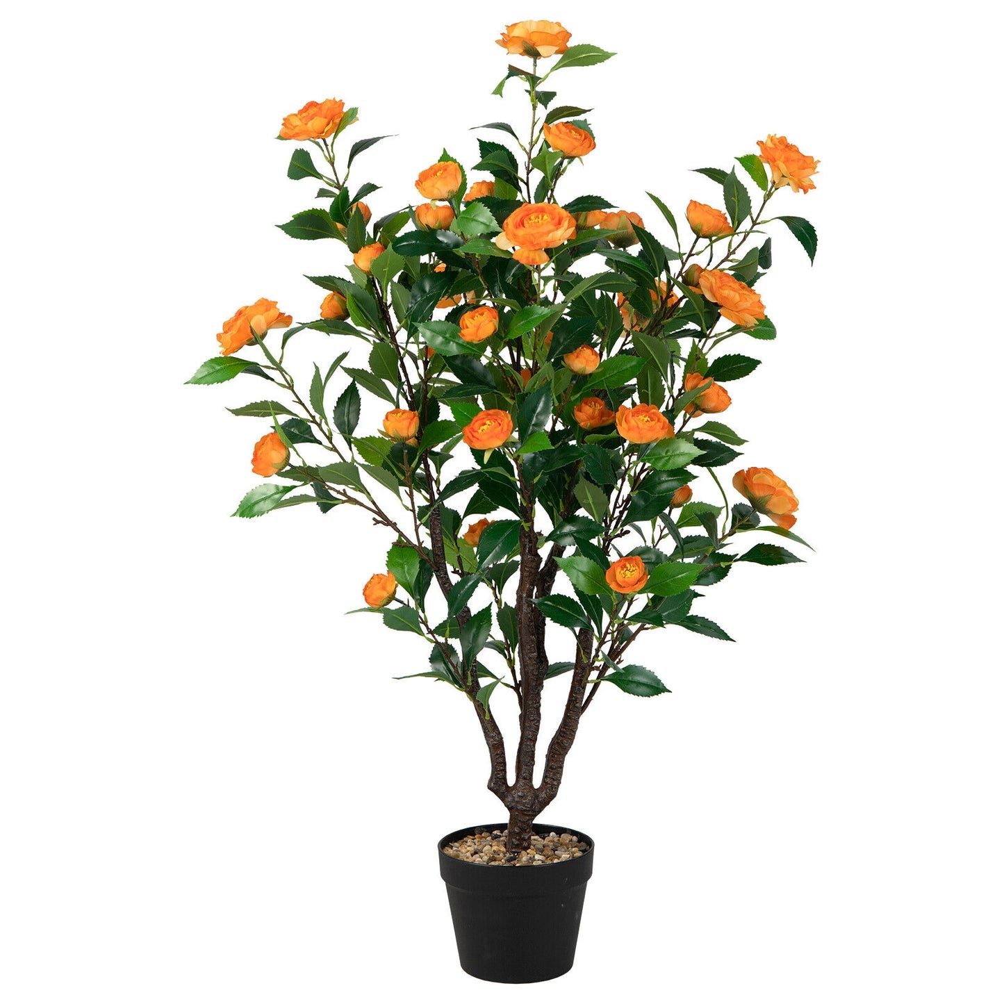 3.3 Feet Artificial Camellia Tree for Indoor and Outdoor Kids Crystal