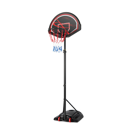 Portable Basketball Hoop Stand with Wheels and 2 Nets Kids Crystal