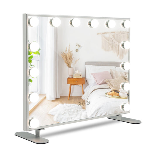 2-in-1 Vanity Mirror with 14 Dimmable LED Bulbs Kids Crystal