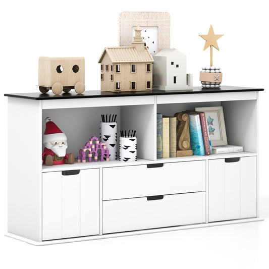 Kids Toy Storage Organizer with Blackboard Top-4-Drawer Kids Crystal