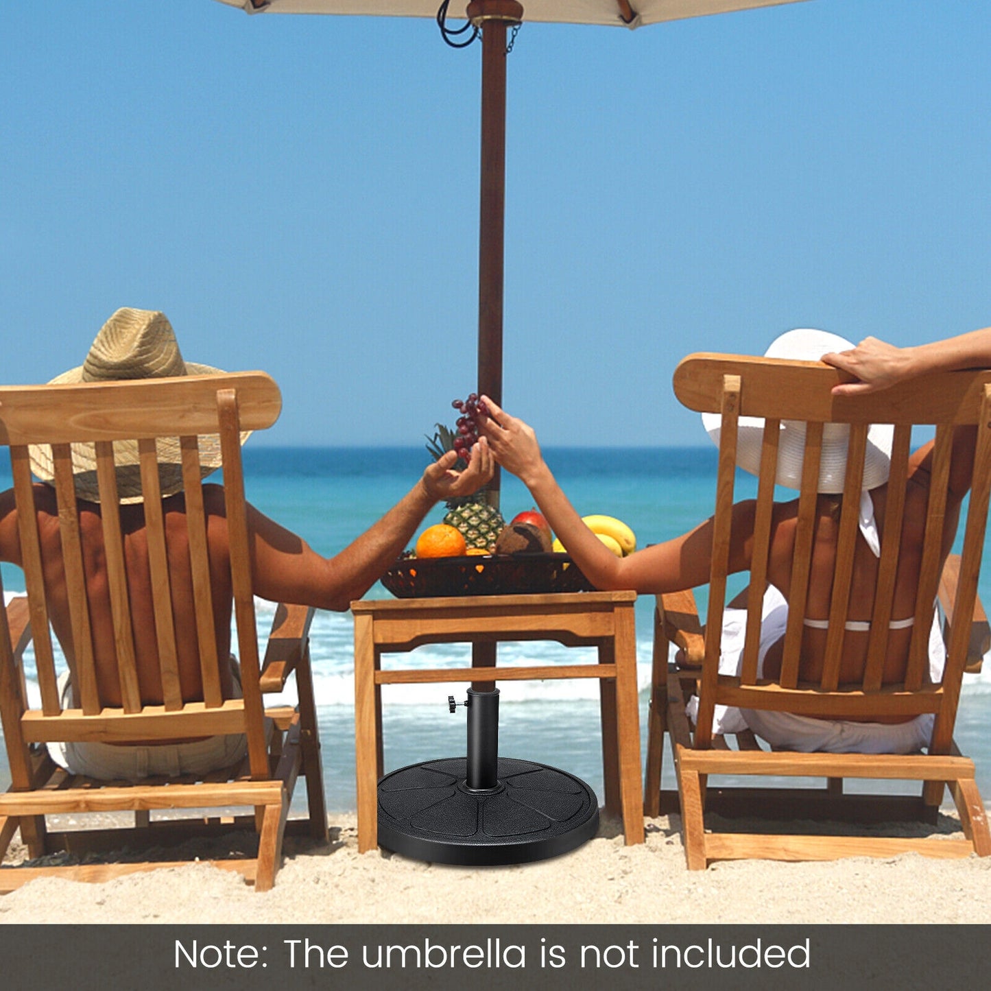 31LBS 18 Inch Round Outdoor Umbrella Base Kids Crystal