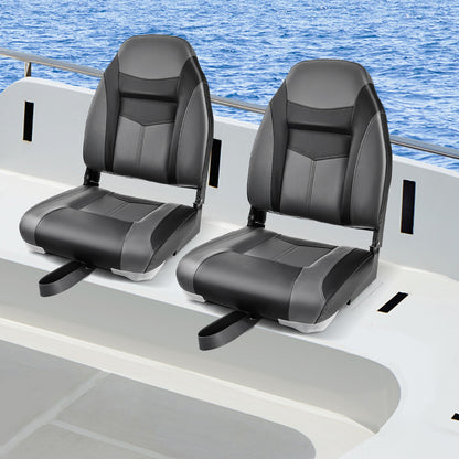 High Back Folding Boat Seats with Sponge Cushion and Flexible Hinges-1 Piece