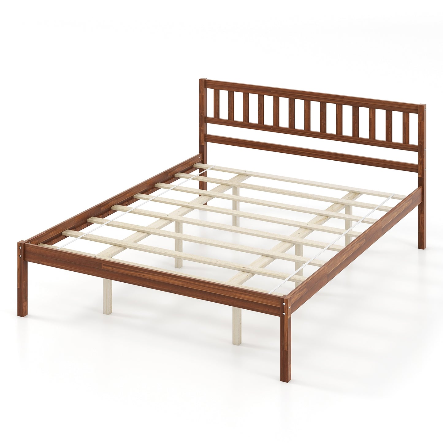 Twin/Full/Queen Size Wood Bed Frame with Headboard and Slat Support-Queen Size Kids Crystal