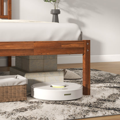 Twin/Full/Queen Size Wood Bed Frame with Headboard and Slat Support-Full Size