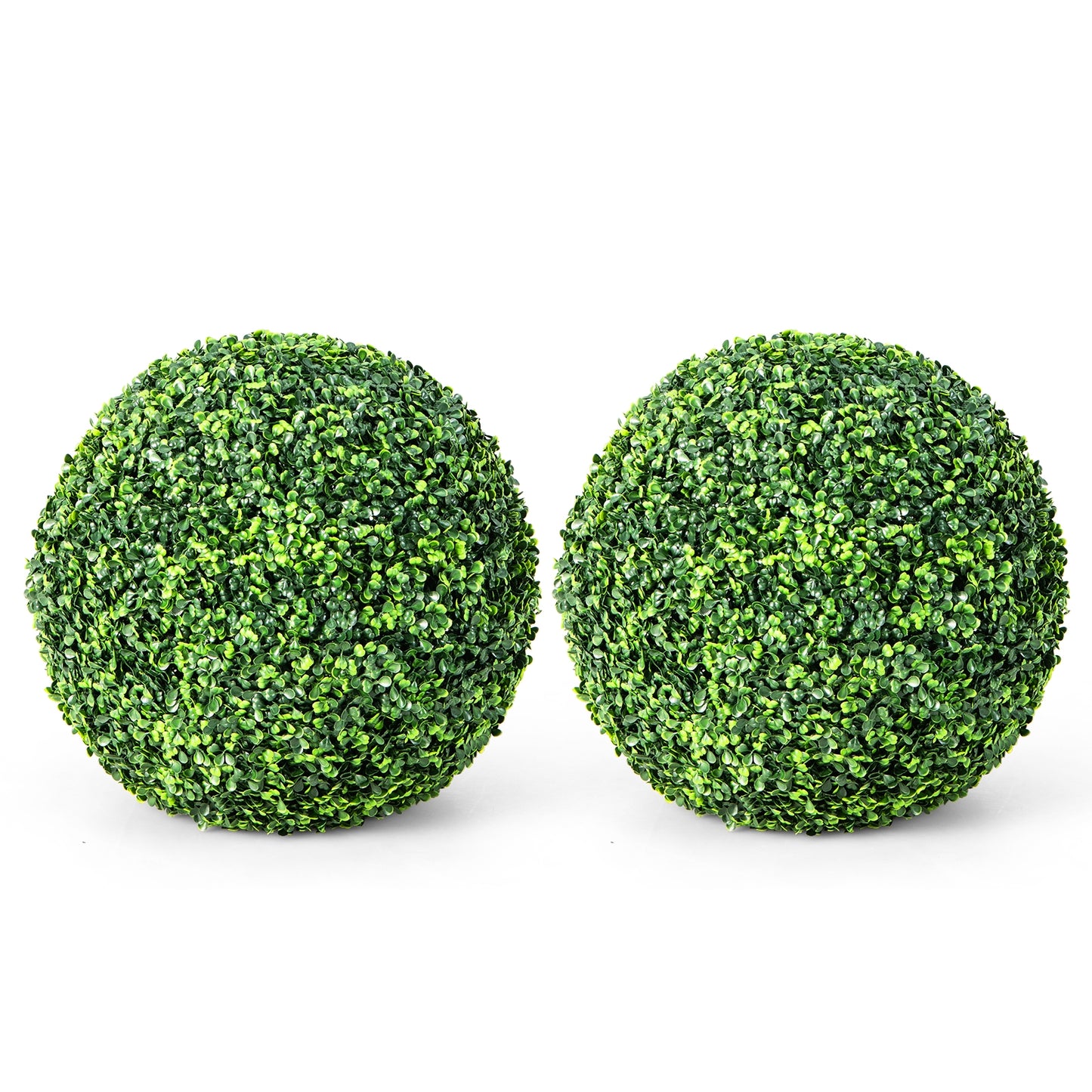 2 Pieces 19 Inch Artificial Topiary Balls Faux Boxwood Ball Plants Kids Crystal