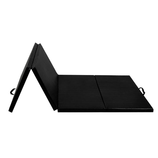 4' x 8' x 2 Inch Folding Panel Exercise Gymnastics Mat-Black Kids Crystal