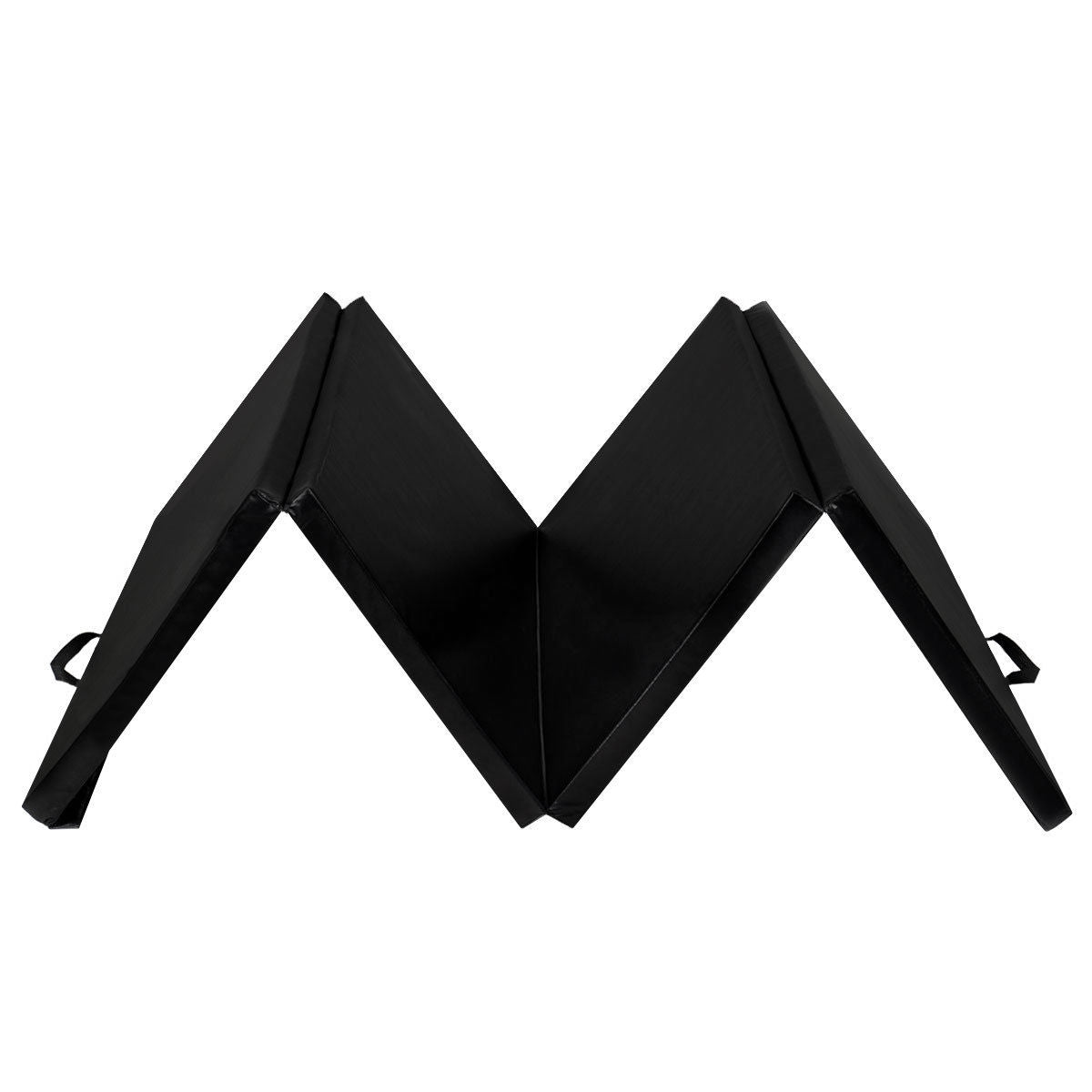 4' x 8' x 2 Inch Folding Panel Exercise Gymnastics Mat-Black Kids Crystal