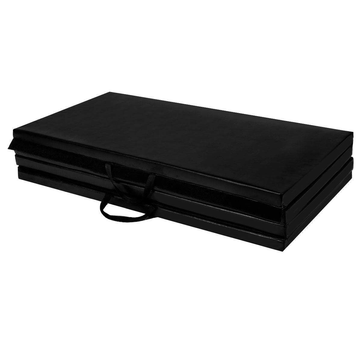 4' x 8' x 2 Inch Folding Panel Exercise Gymnastics Mat-Black Kids Crystal