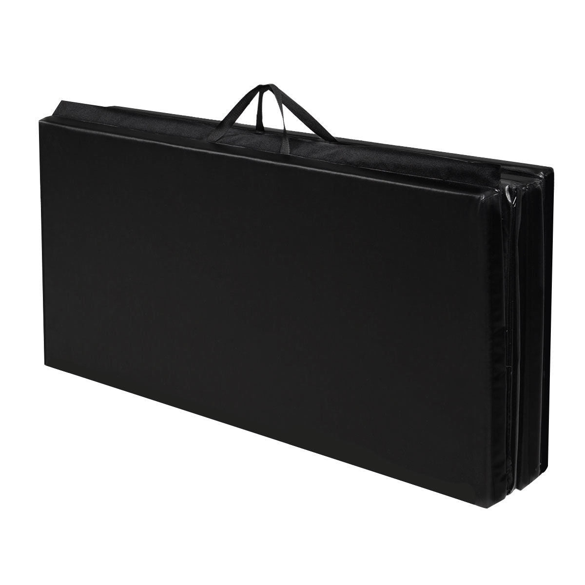 4' x 8' x 2 Inch Folding Panel Exercise Gymnastics Mat-Black Kids Crystal