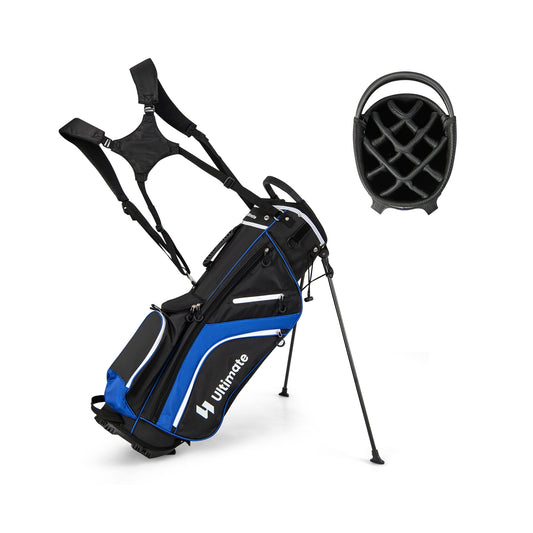 Lightweight Golf Stand Bag with 14 Way Top Dividers and 6 Pockets-Blue Kids Crystal
