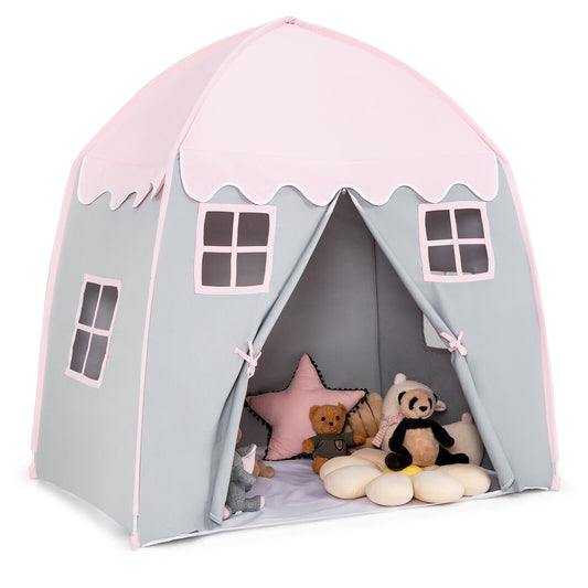 Portable Indoor Kids Play Castle Tent-Pink Kids Crystal