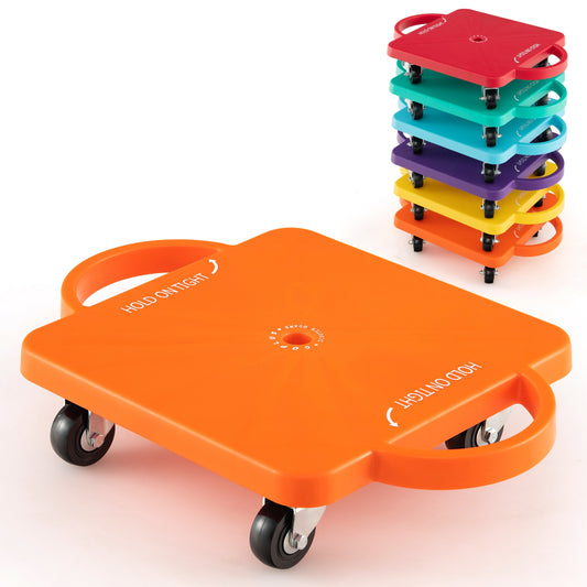 6-Pack Kids Scooter Board with Handles and Non-Marring Casters Kids Crystal