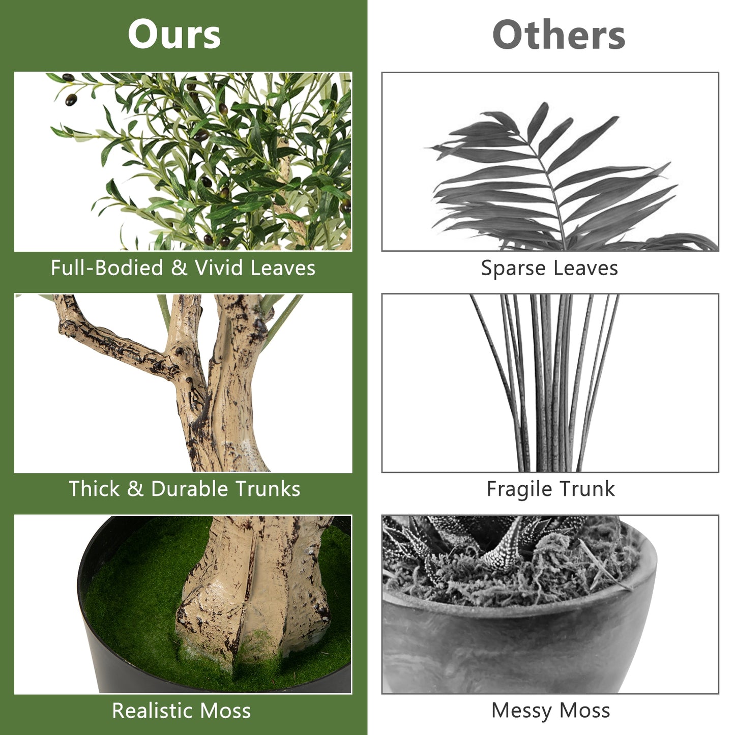 6 Feet  Artificial Olive Tree in Cement Pot-1 Piece Kids Crystal