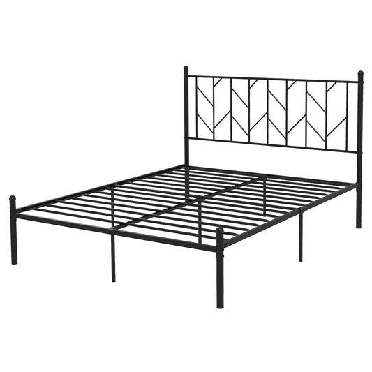Twin/Full/Queen Size Platform Bed Frame with Sturdy Metal Slat Support-Queen Size Kids Crystal
