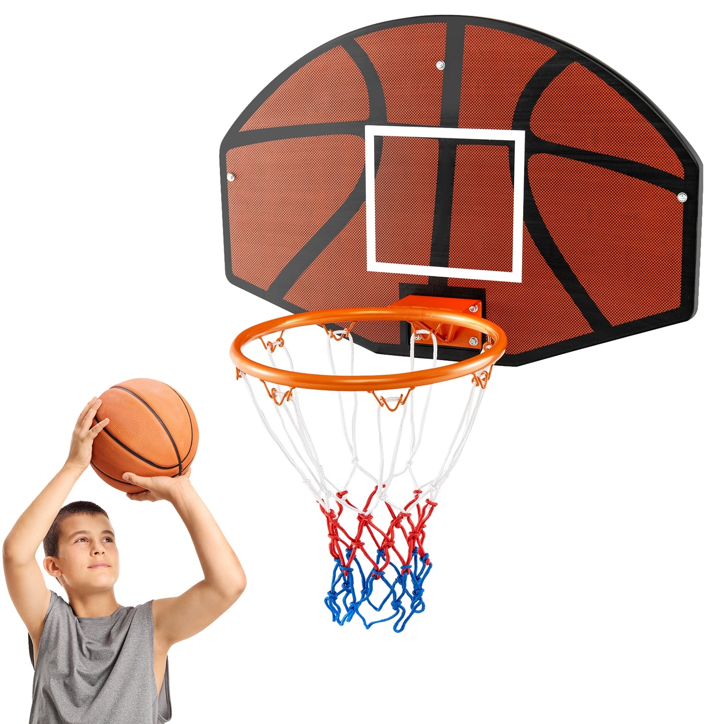 Indoor Outdoor Basketball Games with Large Shatter-proof Backboard Kids Crystal