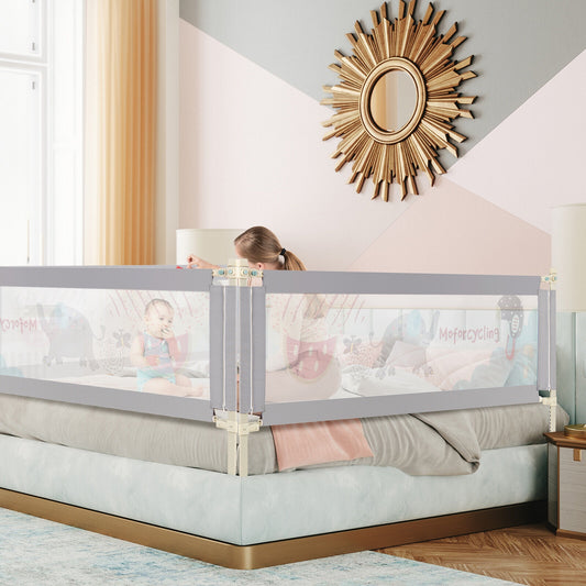 Vertical Lifting Baby Bed Rail with Lock-L Kids Crystal