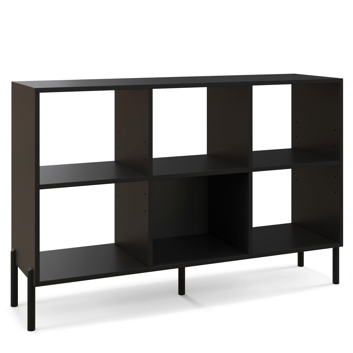 Open-Back Bookshelf with Drawer for Study-Black Kids Crystal