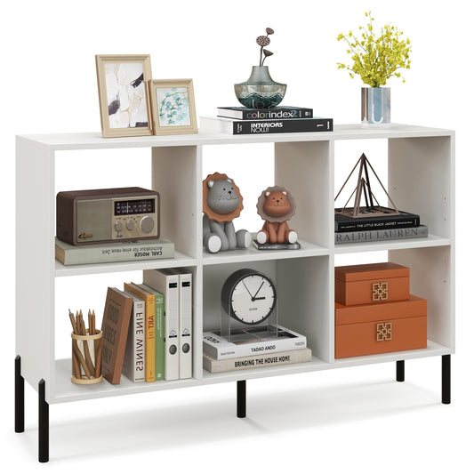 Open-Back Bookshelf with Drawer for Study-White Kids Crystal