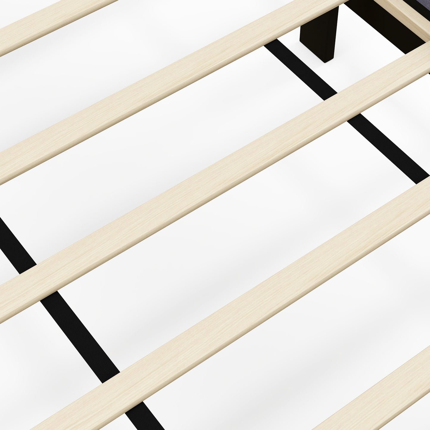 Queen Size Upholstered Platform Bed with Button Tufted Wingback Headboard-Gray Kids Crystal