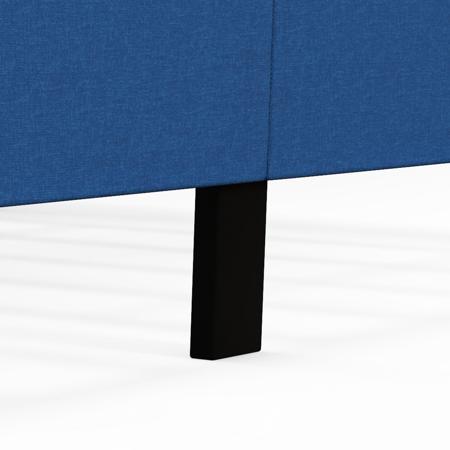 Queen Size Upholstered Platform Bed with Button Tufted Wingback Headboard-Blue Kids Crystal