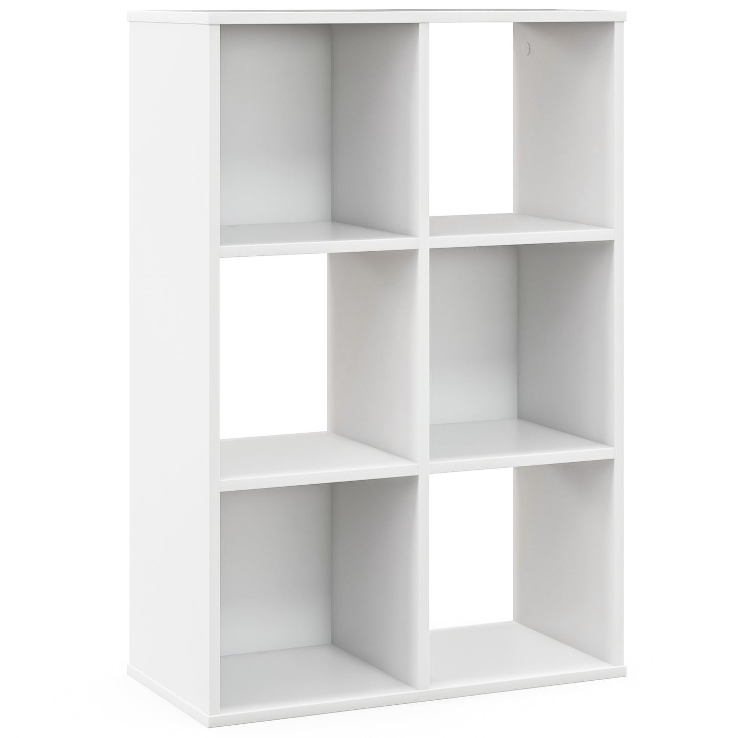 6-Cube Bookshelf 4-Tier Floor Display Shelf-White Kids Crystal