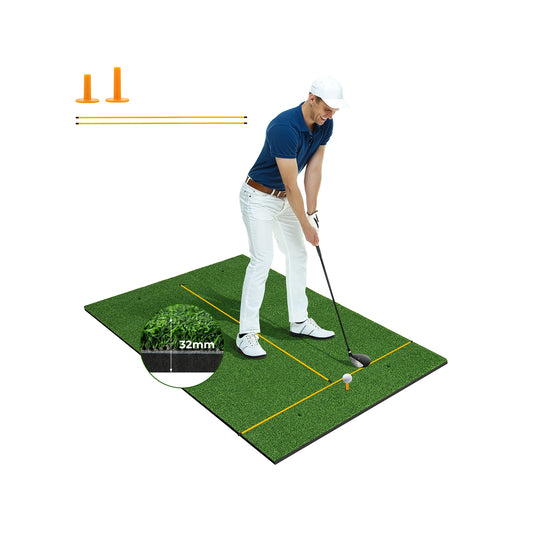 5 x 3 ft Artificial Turf Grass Practice Mat for Indoors and Outdoors-32mm Kids Crystal