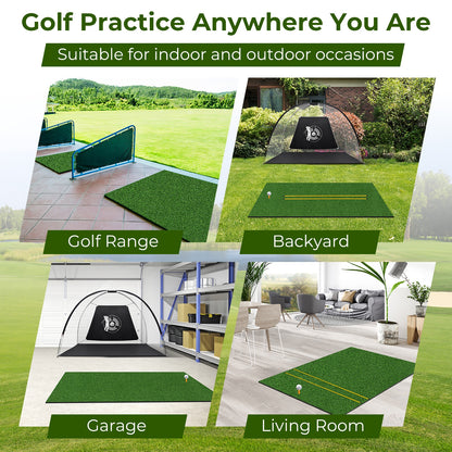 5 x 3 ft Artificial Turf Grass Practice Mat for Indoors and Outdoors-32mm