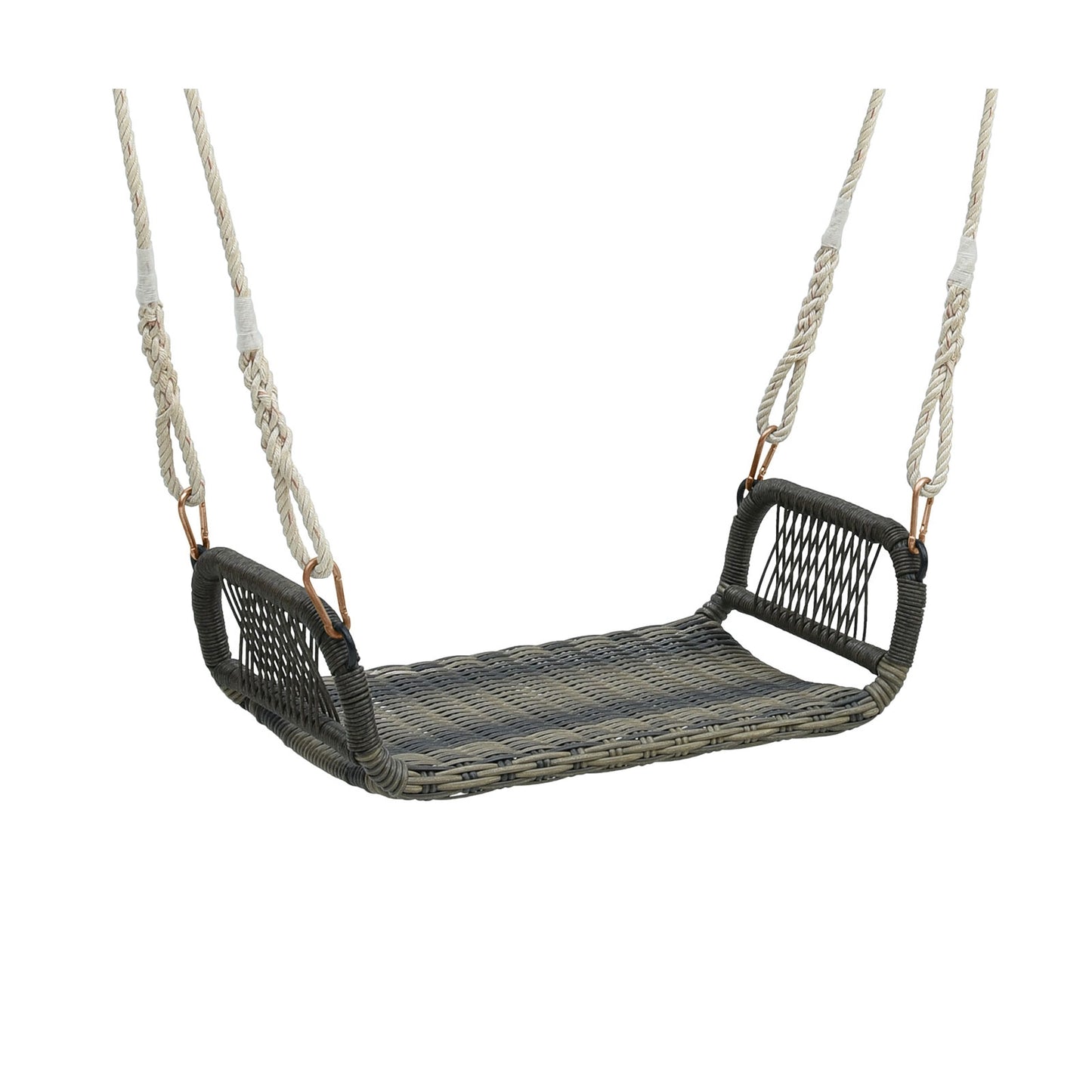 Wicker Porch Swing Seat with Cozy Armrests Kids Crystal