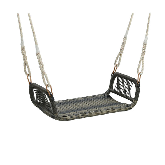 Wicker Porch Swing Seat with Cozy Armrests Kids Crystal