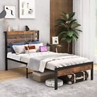 Full/Queen Size Bed Frame with Charging Station and Storage Headboard-Twin Size Kids Crystal