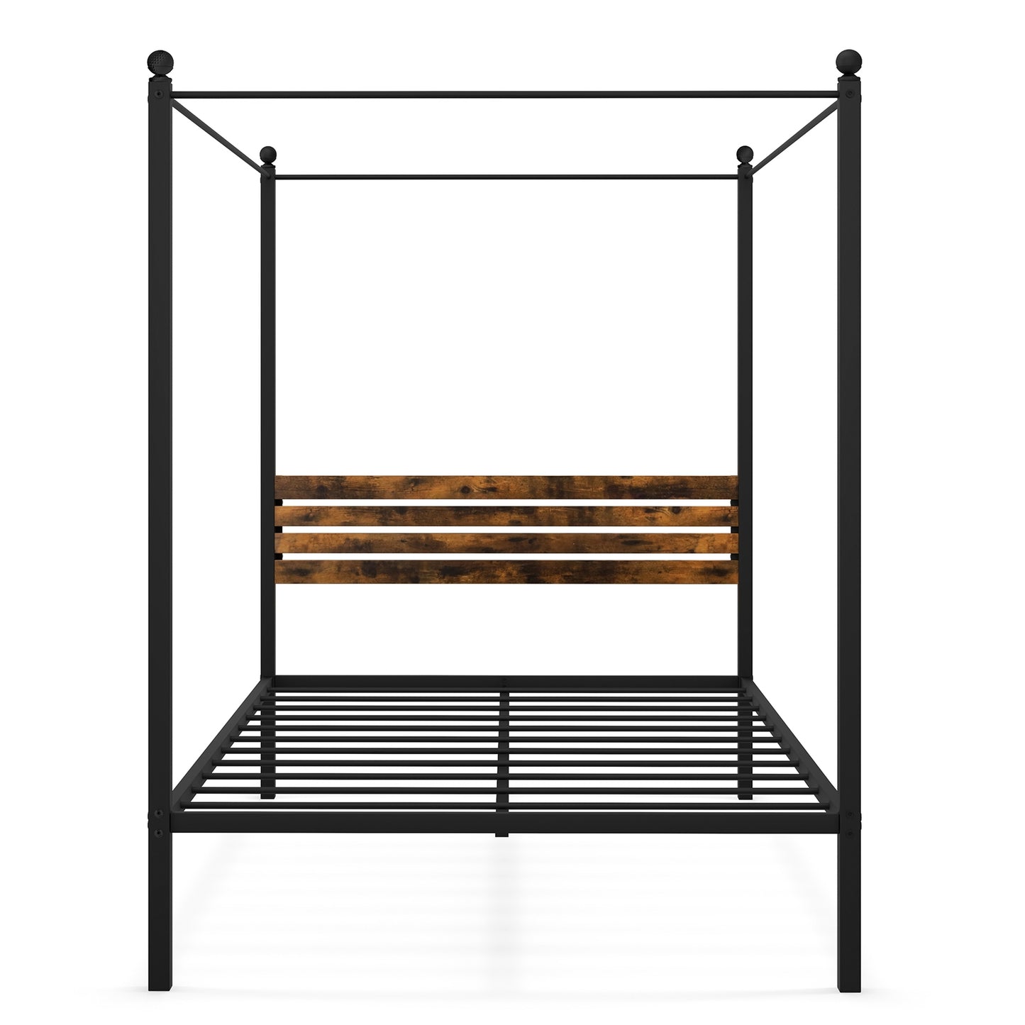 Queen Size Canopy Bed Frame with Under Bed Storage-Full Size Kids Crystal