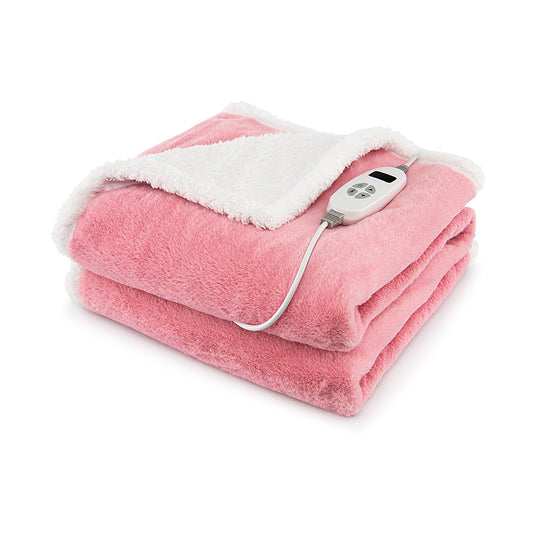 Electric Heated Blanket Throw with 10 Heat Settings-Pink Kids Crystal