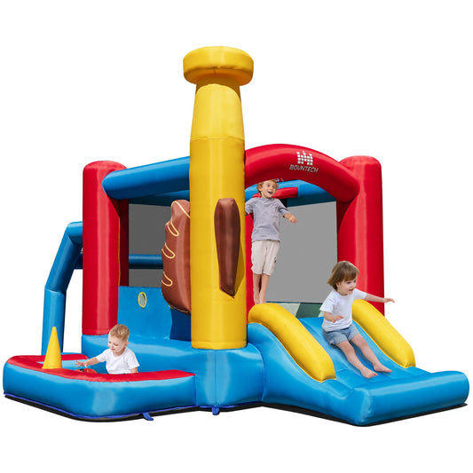Baseball Themed Inflatable Bounce House with Ball Pit and Ocean Balls with 735W Blower Kids Crystal