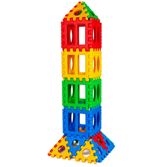 32 Pieces Big Waffle Block Set Kids Educational Stacking Building Toy Kids Crystal