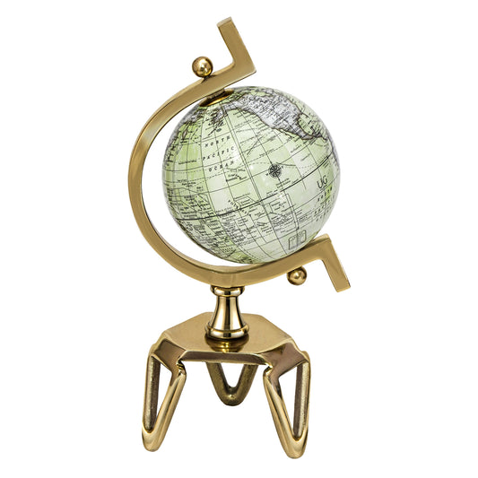Educational Geographic 5/8/10 Inch World Globe with Triangle Metal Stand-5 inches Kids Crystal