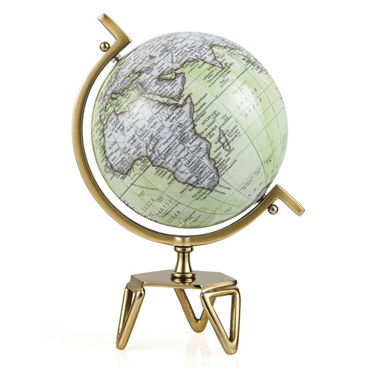 Educational Geographic 5/8/10 Inch World Globe with Triangle Metal Stand-10 inches Kids Crystal