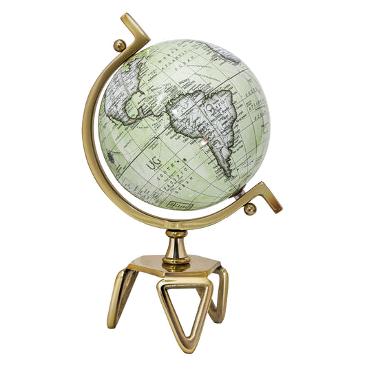 Educational Geographic 5/8/10 Inch World Globe with Triangle Metal Stand-8 inches Kids Crystal