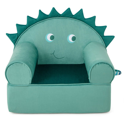 Original Kids Sofa with Armrest and Thick Cushion-Green