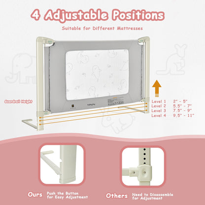 Bed Rail Guard for Toddlers Kid with Adjustable Height and Safety Lock-59 inch