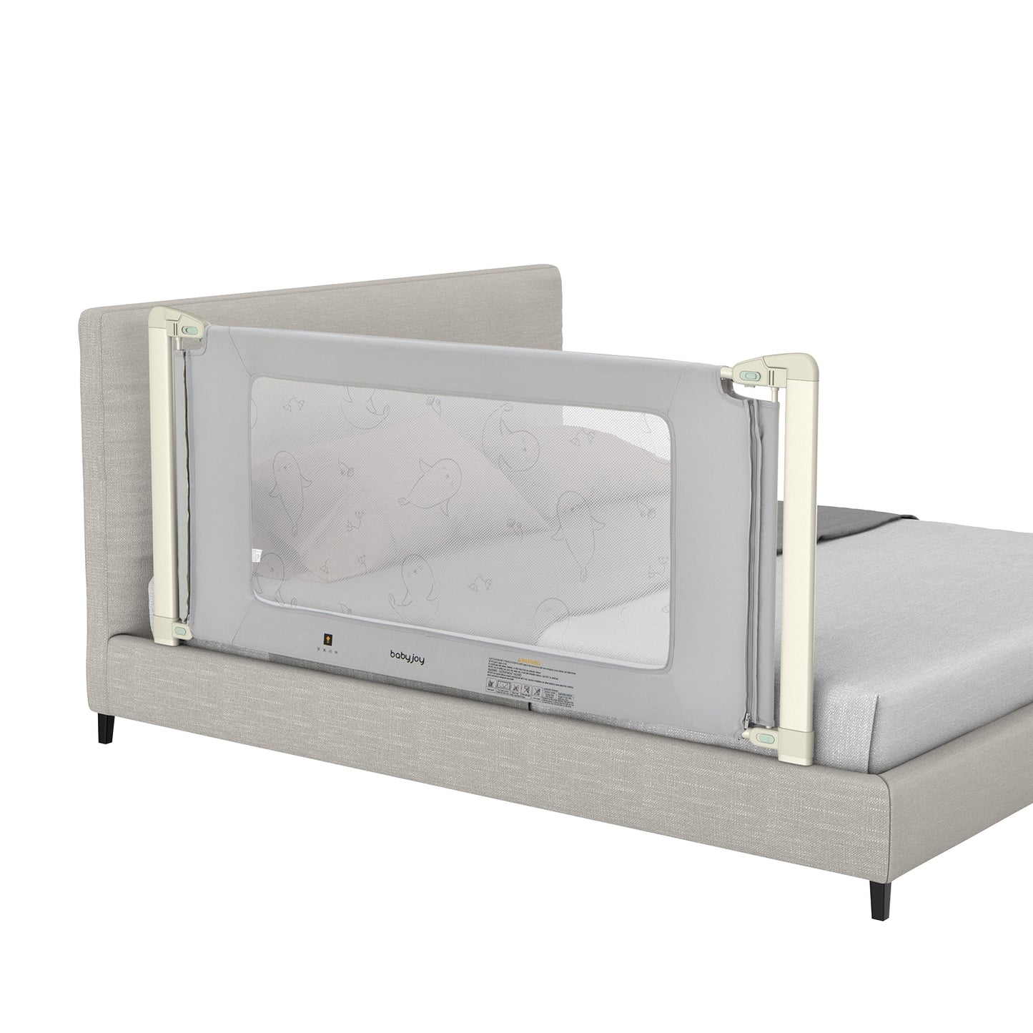 Bed Rail Guard for Toddlers Kid with Adjustable Height and Safety Lock-70 inch Kids Crystal