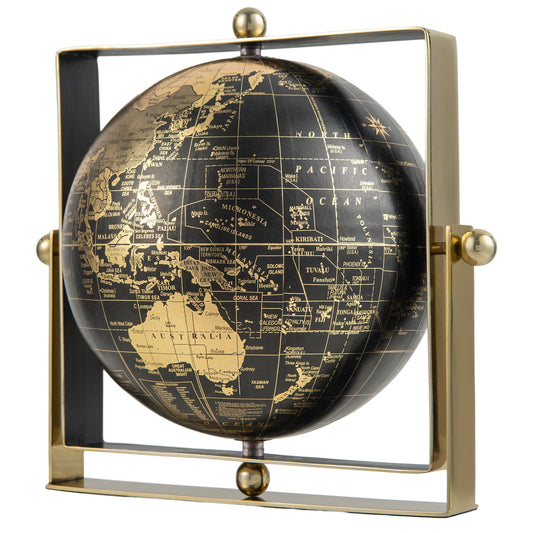 Geographic 6/ 8/ 10 Inch World Globe with Clear Printing and Square Frame-M Kids Crystal