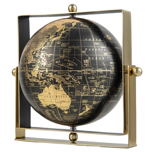 Geographic 6/ 8/ 10 Inch World Globe with Clear Printing and Square Frame-L Kids Crystal