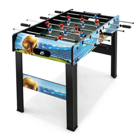 37 Inch Mini Foosball Table with Score Keeper and Removable Legs Kids Crystal